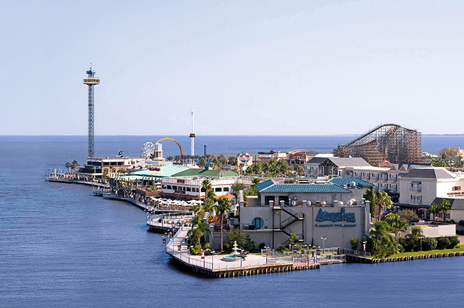 Kemah Boardwalk arial view